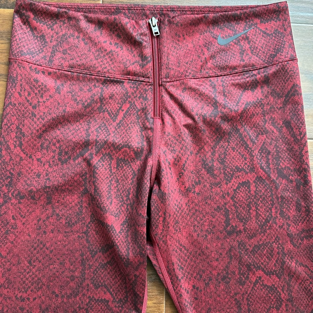 Nike Red Snake Print Leggings size medium